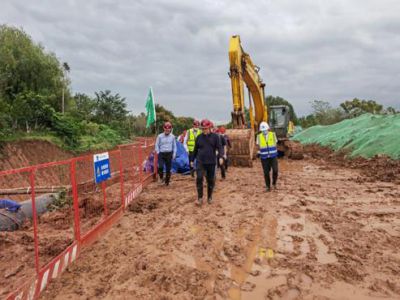 全力跑出工程建设加速度—哈希游戏乡村发展集团经营班子现场督导调研重点项目推进情况